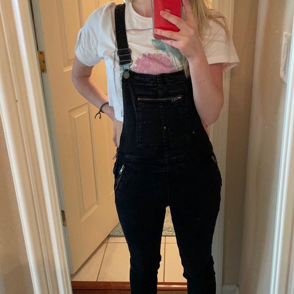 Black Free People Overalls